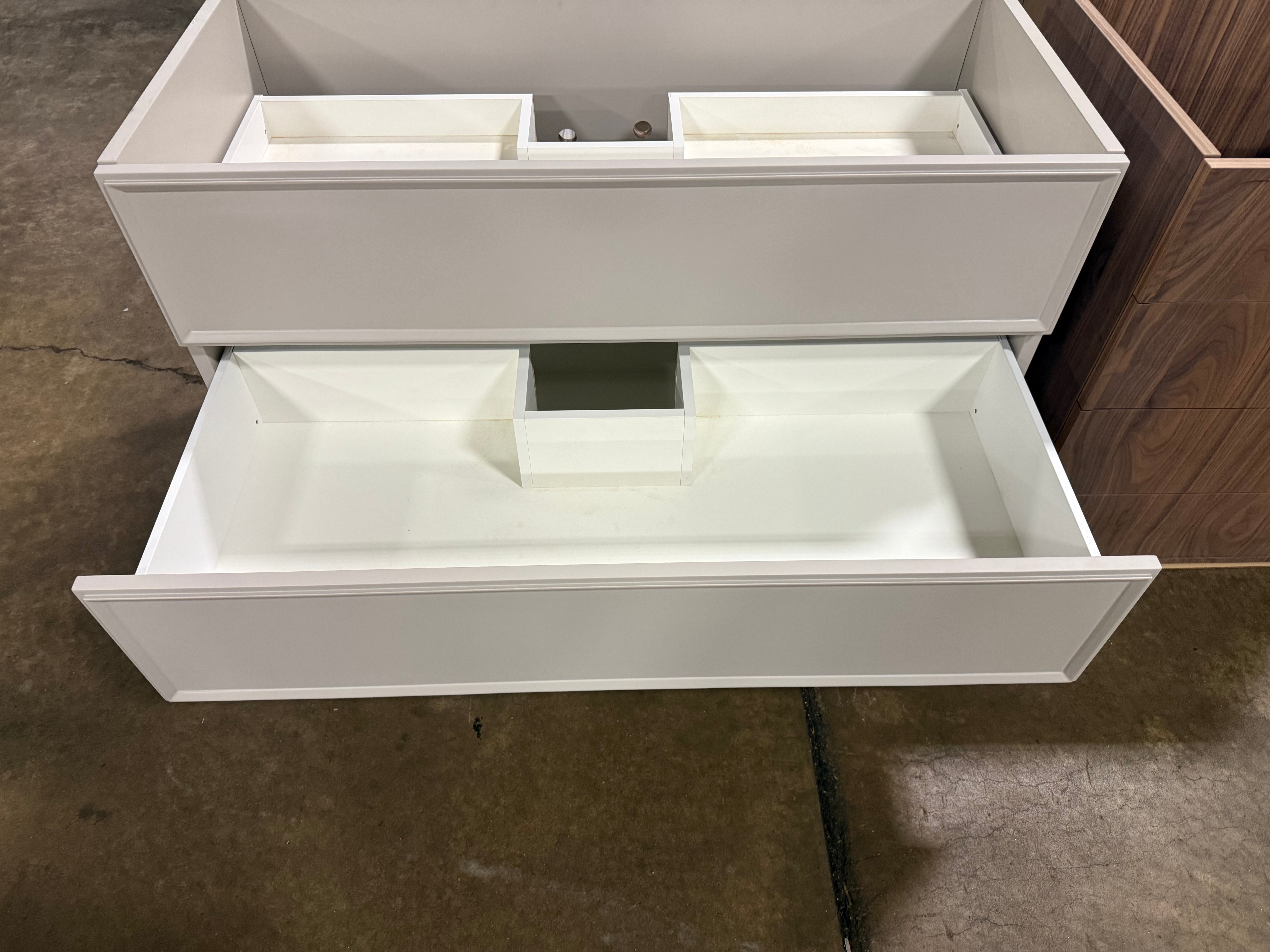 DOCA Modern 47" Matte Off White Freestanding Single Vanity Base