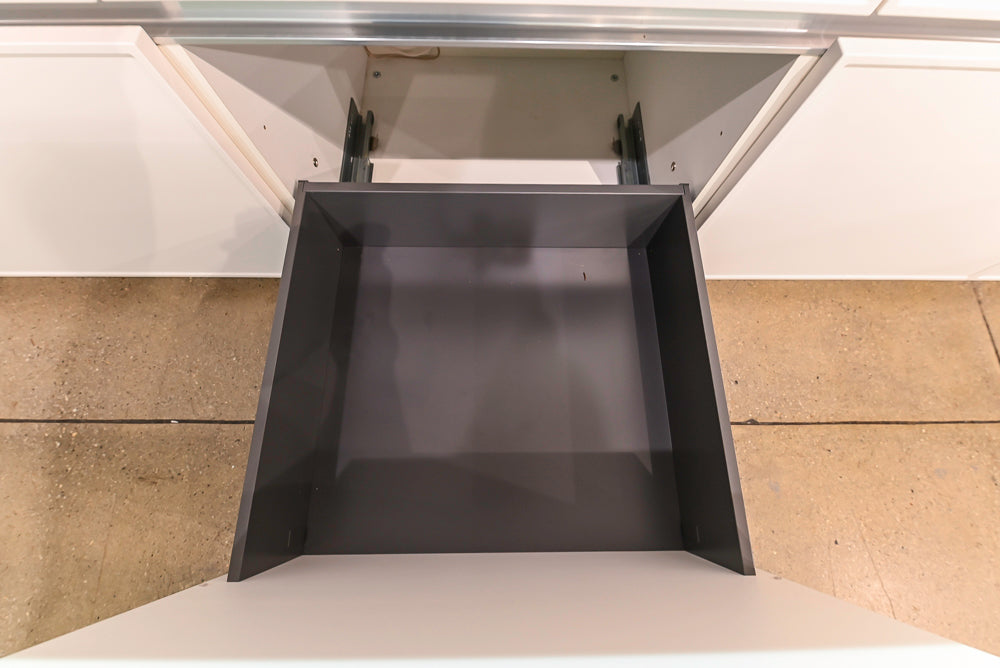 Modern White Matte & Glossy Dry Bar with Island and Dekton Countertops