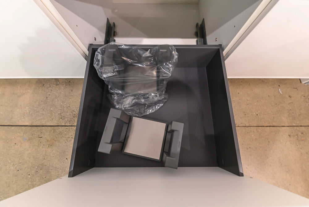 Modern White Matte & Glossy Dry Bar with Island and Dekton Countertops