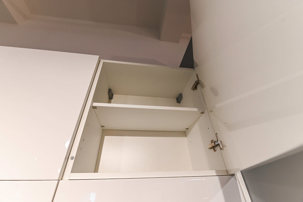 Modern White Matte & Glossy Dry Bar with Island and Dekton Countertops