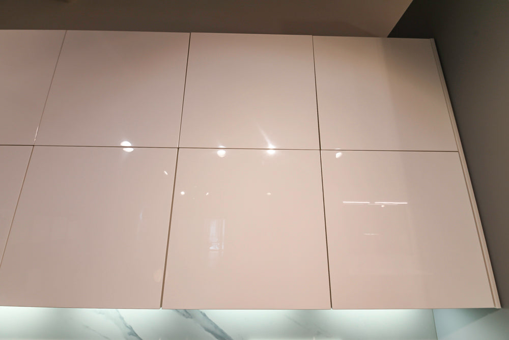 Modern White Matte & Glossy Dry Bar with Island and Dekton Countertops