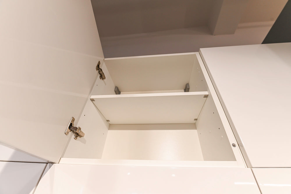 Modern White Matte & Glossy Dry Bar with Island and Dekton Countertops