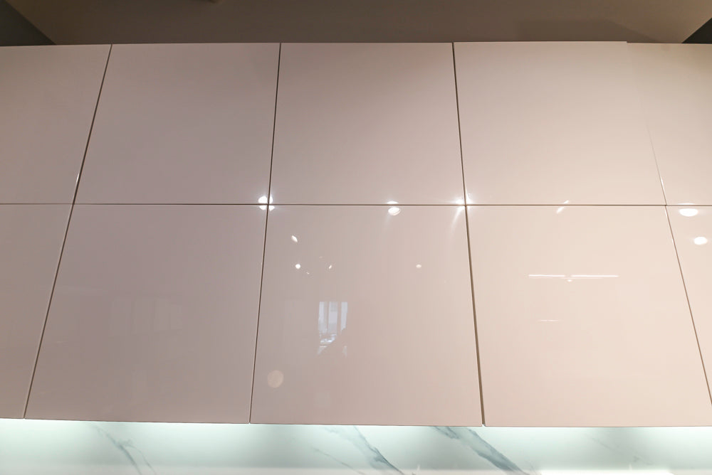 Modern White Matte & Glossy Dry Bar with Island and Dekton Countertops