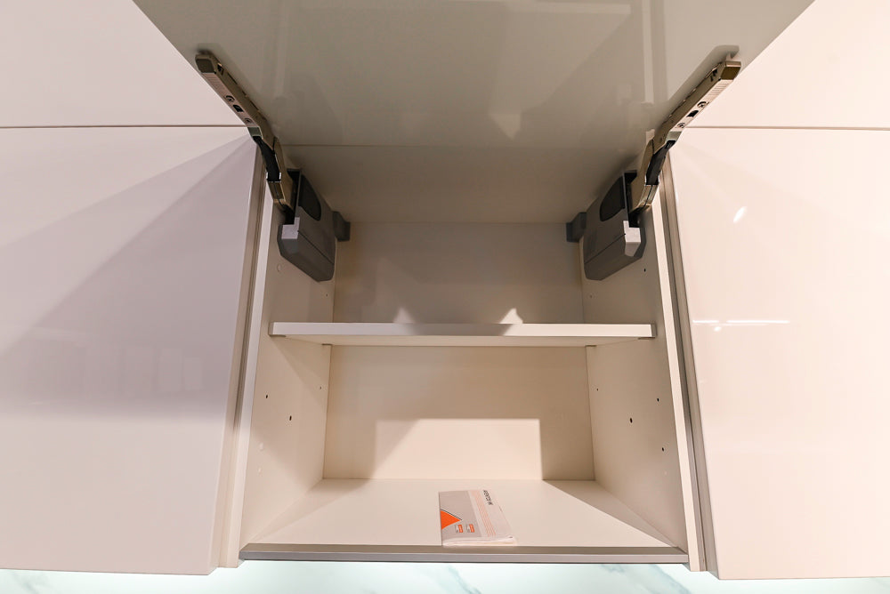 Modern White Matte & Glossy Dry Bar with Island and Dekton Countertops