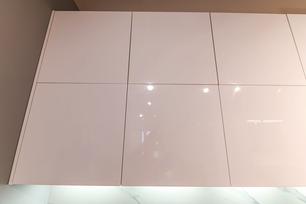 Modern White Matte & Glossy Dry Bar with Island and Dekton Countertops