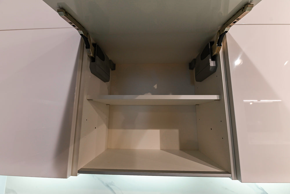 Modern White Matte & Glossy Dry Bar with Island and Dekton Countertops