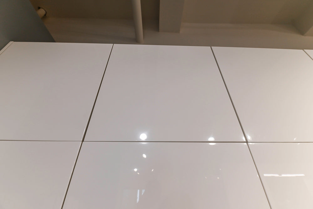 Modern White Matte & Glossy Dry Bar with Island and Dekton Countertops