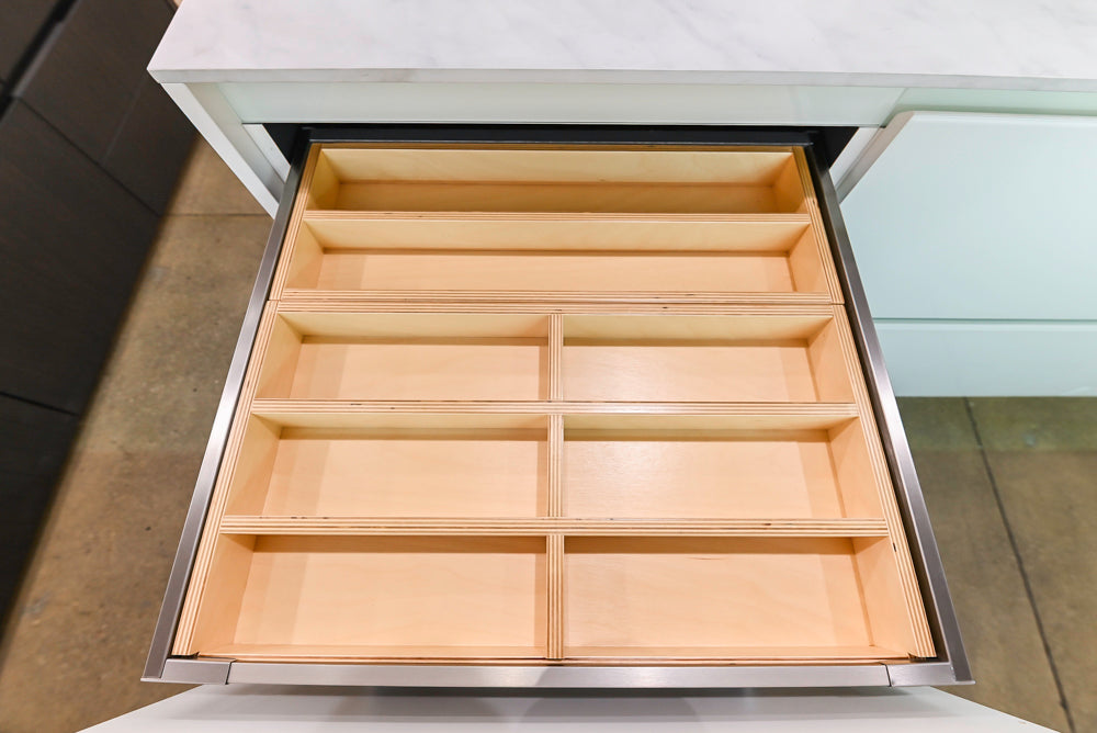 Modern White Matte & Glossy Dry Bar with Island and Dekton Countertops