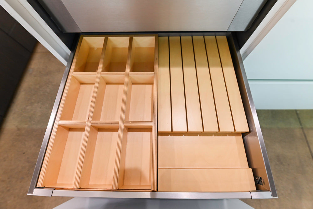 Modern White Matte & Glossy Dry Bar with Island and Dekton Countertops
