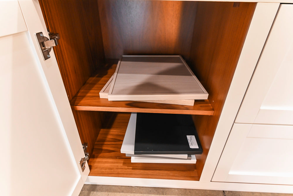 Modern White Matte & Glossy Dry Bar with Island and Dekton Countertops