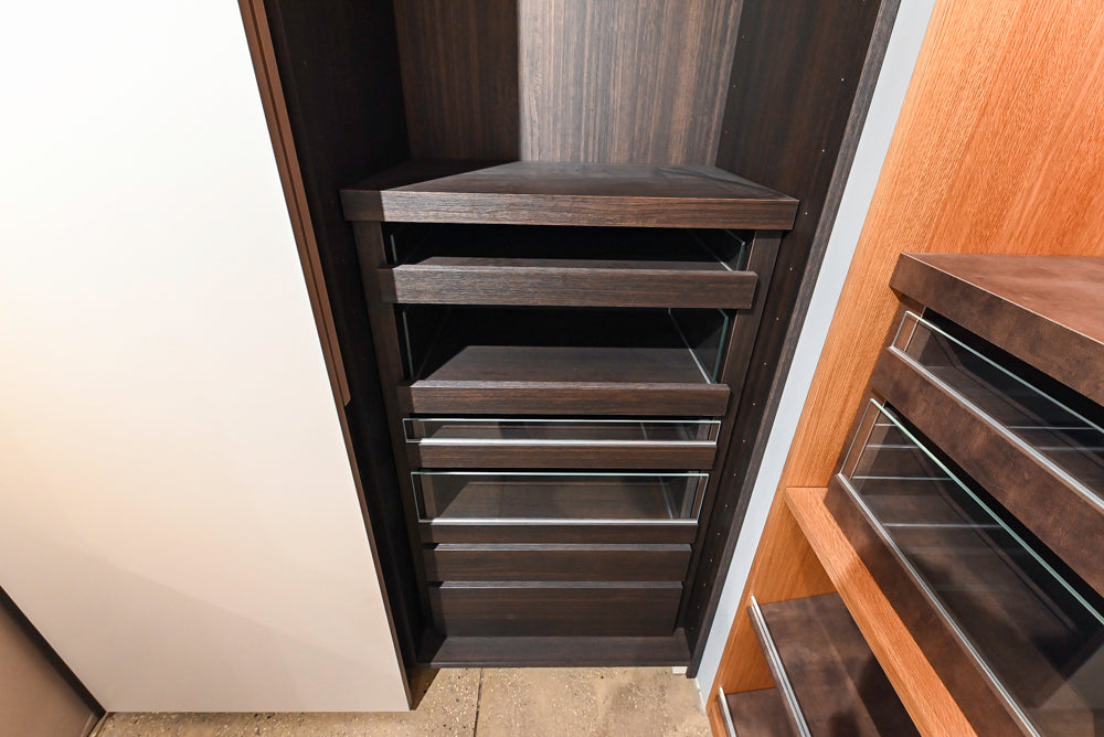 Modern Natural Wood Toned Complete Wardrobe Closet System