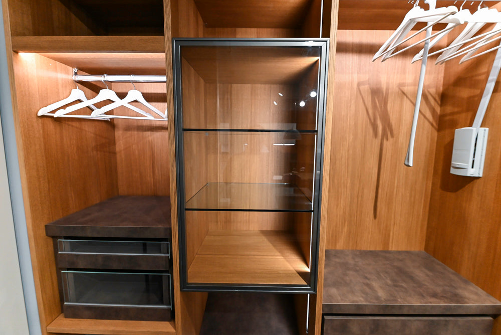 Modern Natural Wood Toned Complete Wardrobe Closet System