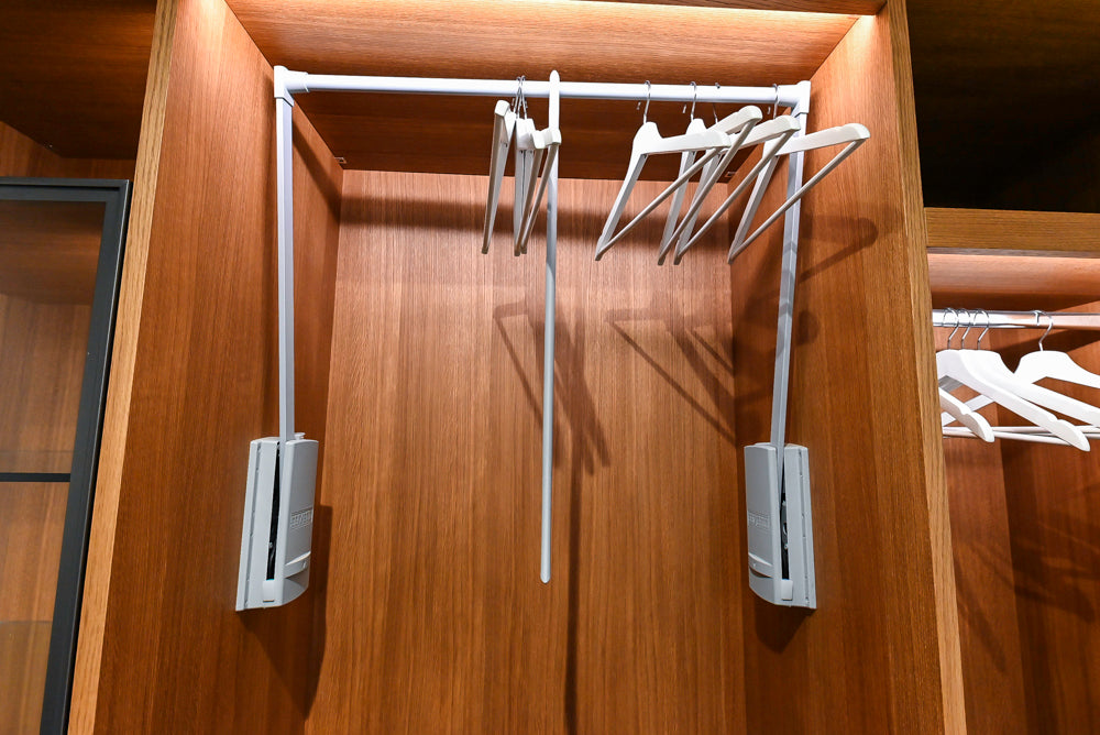 Modern Natural Wood Toned Complete Wardrobe Closet System