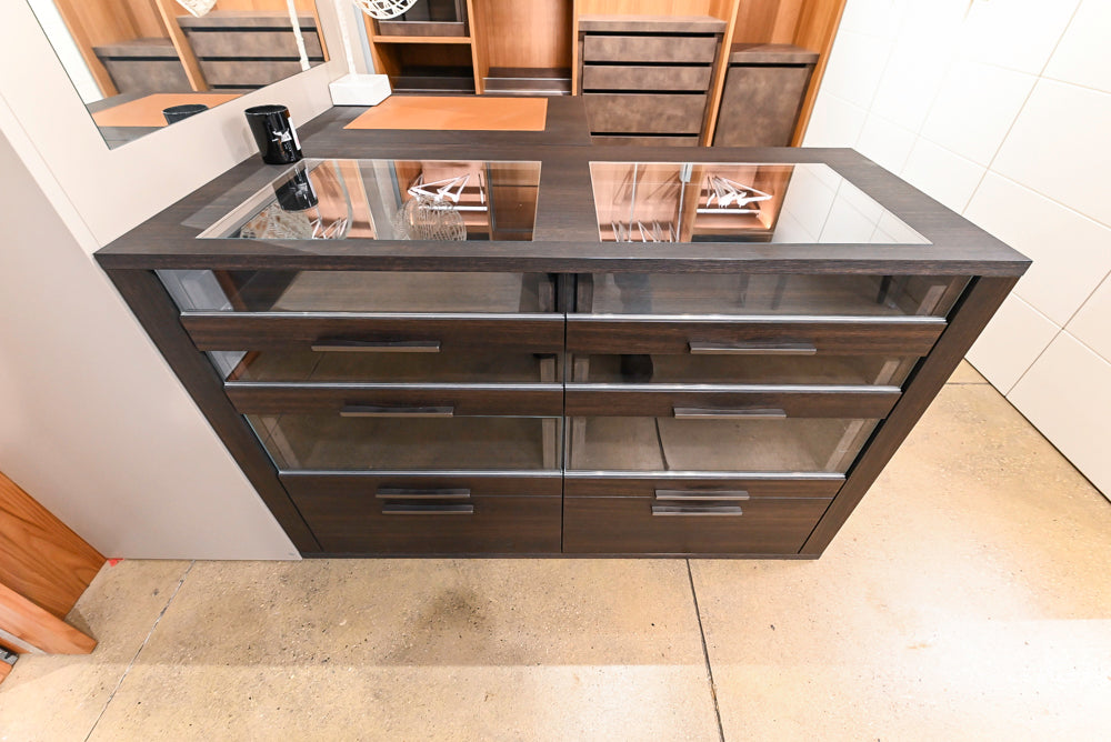 Modern Natural Wood Toned Complete Wardrobe Closet System