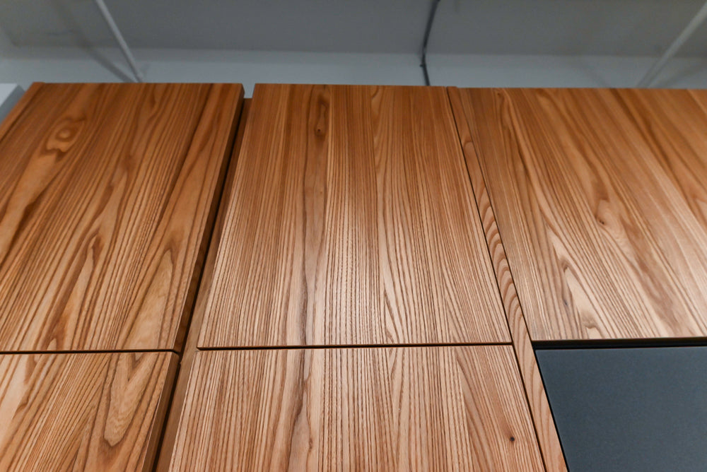 Modern Natural Wood Toned Hideaway Door Pantry