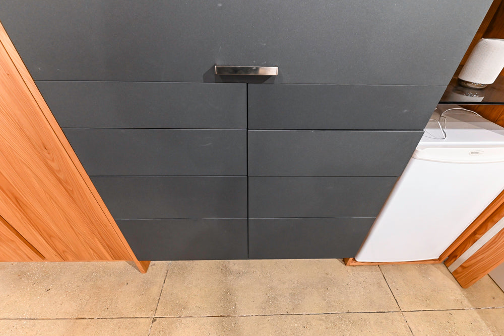 Modern Natural Wood Toned Hideaway Door Pantry