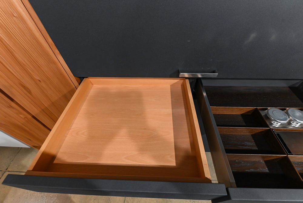 Modern Natural Wood Toned Hideaway Door Pantry