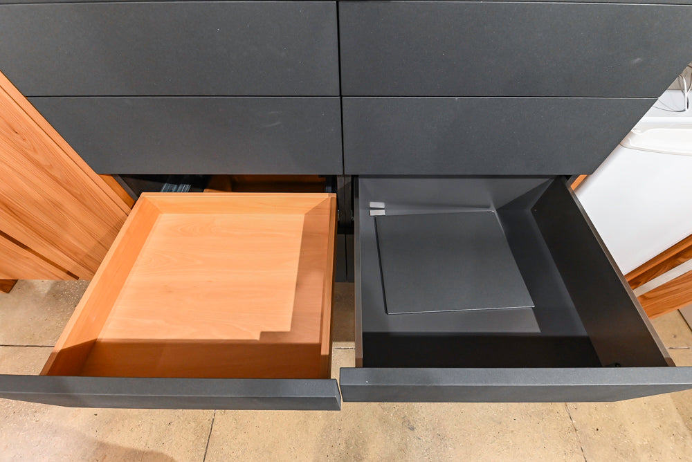 Modern Natural Wood Toned Hideaway Door Pantry