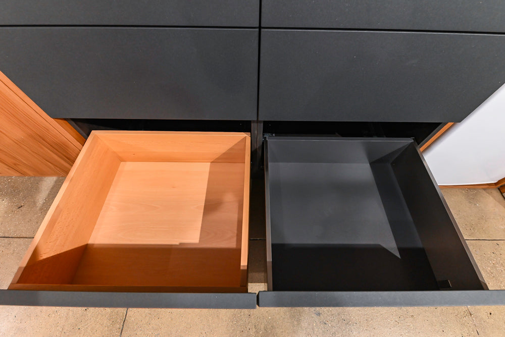 Modern Natural Wood Toned Hideaway Door Pantry