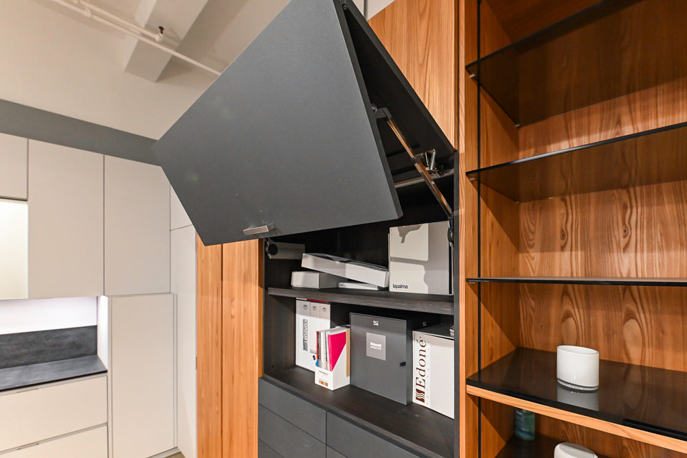 Modern Natural Wood Toned Hideaway Door Pantry