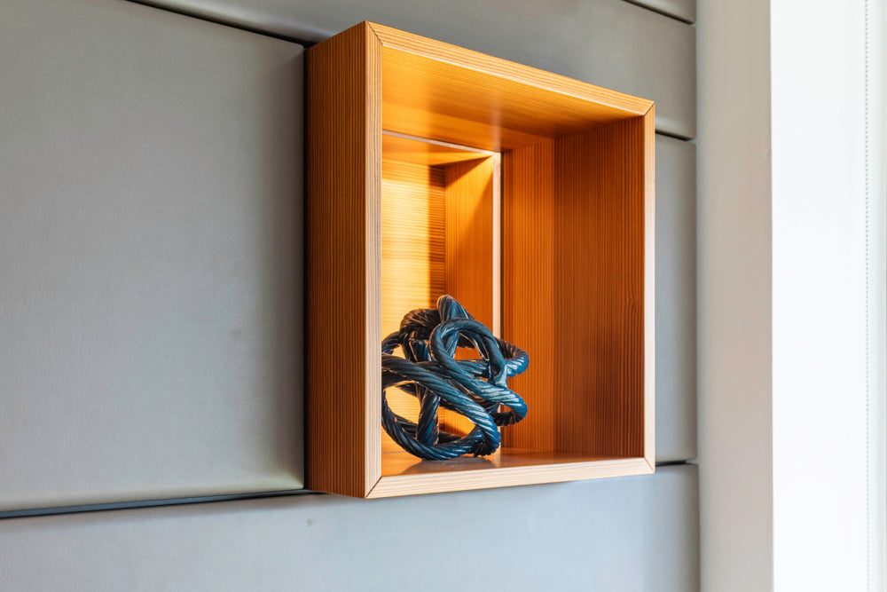 eggersmann USA Schmalenbach Modern Larch Smoked Veneer with Grey Parsol Glass Entertainment System