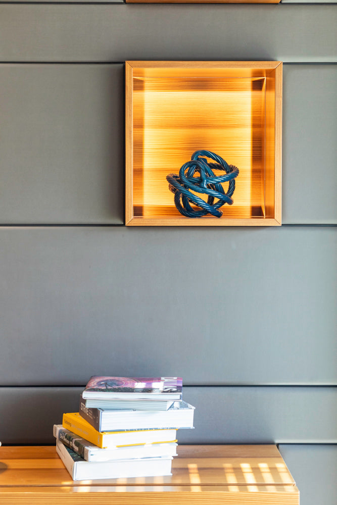 eggersmann USA Schmalenbach Modern Larch Smoked Veneer with Grey Parsol Glass Entertainment System