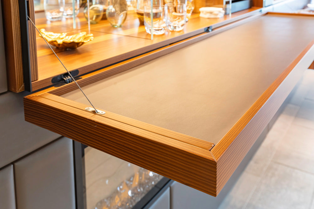 Eggersmann Schmalenbach Modern Larch Smoked Veneer with Grey Parsol Glass Entertainment System