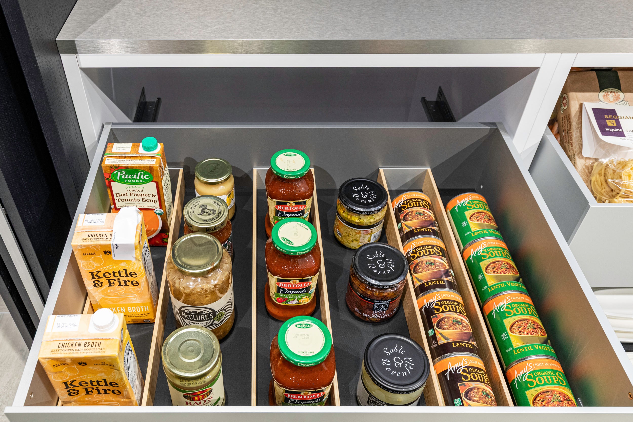 eggersmann E-Line Graphite Black Bi-Fold Pocket Door Pantry Wall