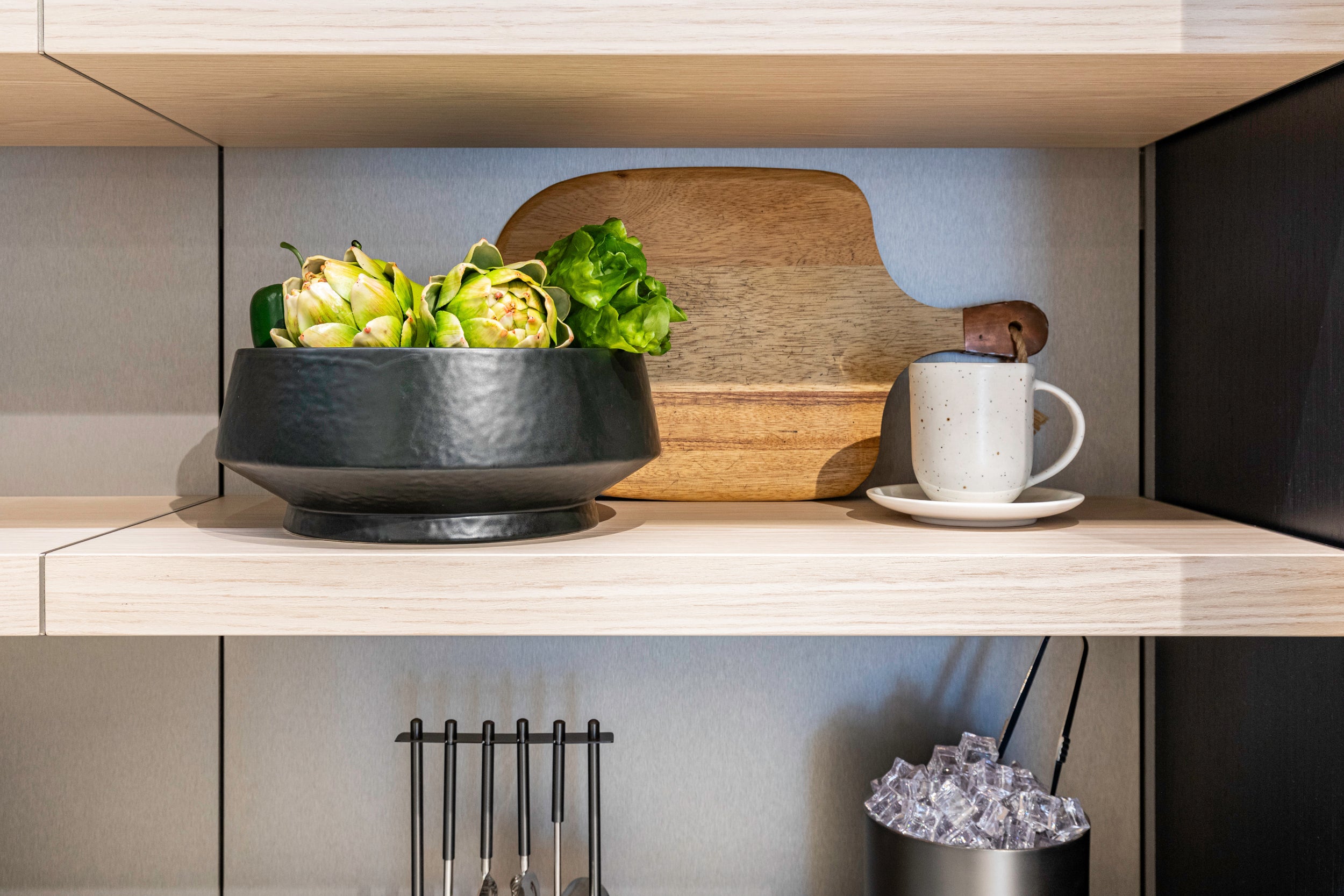 eggersmann E-Line Graphite Black Bi-Fold Pocket Door Pantry Wall