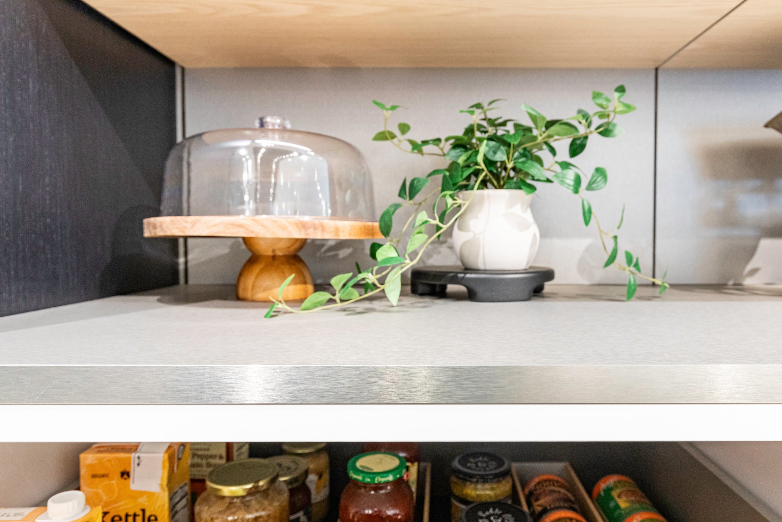 eggersmann E-Line Graphite Black Bi-Fold Pocket Door Pantry Wall