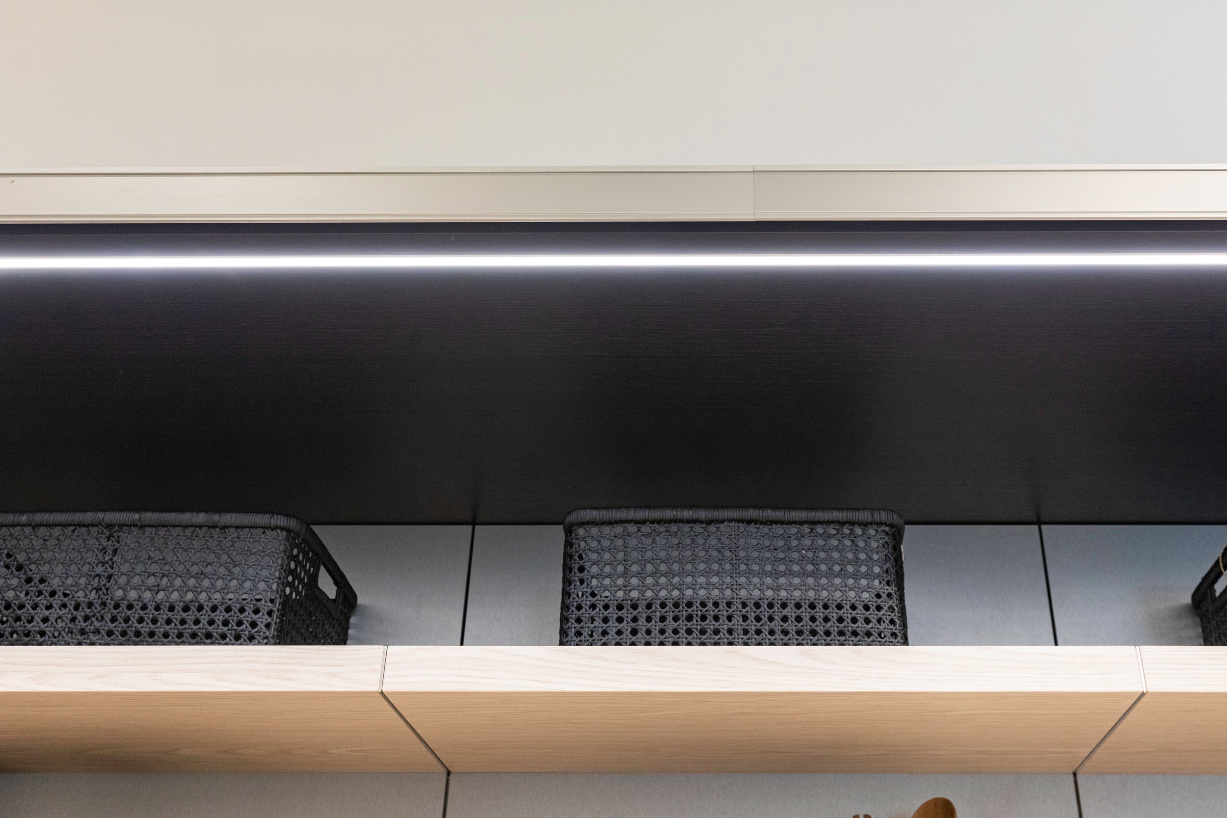 eggersmann E-Line Graphite Black Bi-Fold Pocket Door Pantry Wall