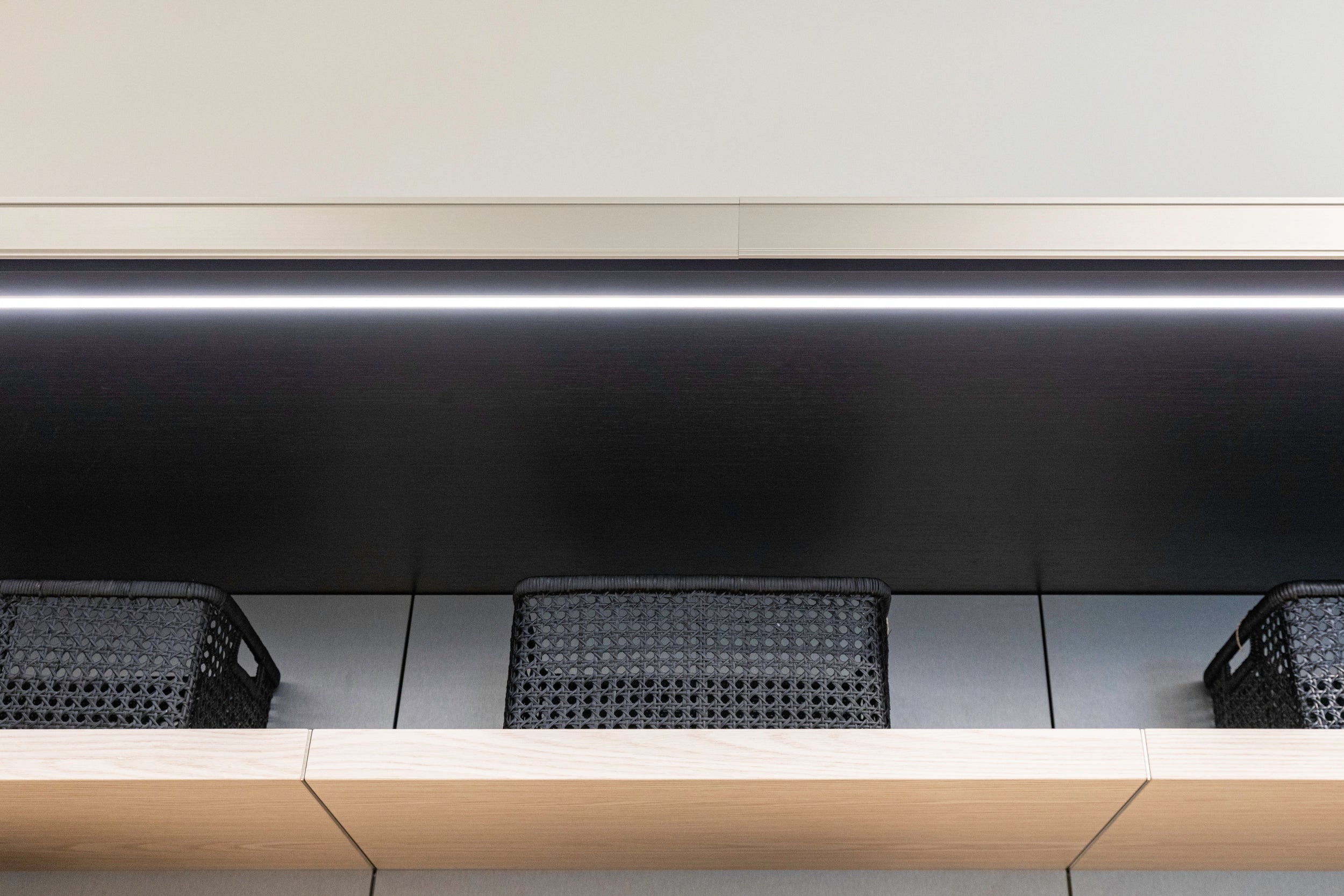 eggersmann E-Line Graphite Black Bi-Fold Pocket Door Pantry Wall