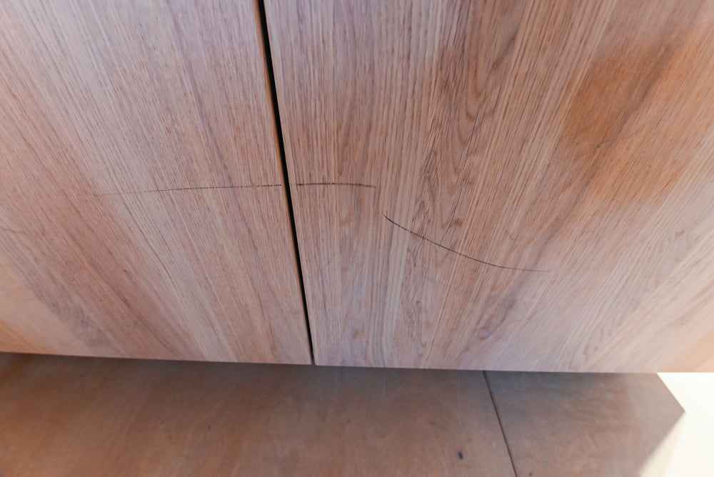 Bulthaup Modern Light Wood Veneer Paneled & Stainless Steel Top Island