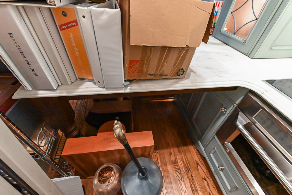 Executive Cabinetry Traditional Grey Walnut Kitchen with Marble Countertops & Appliances