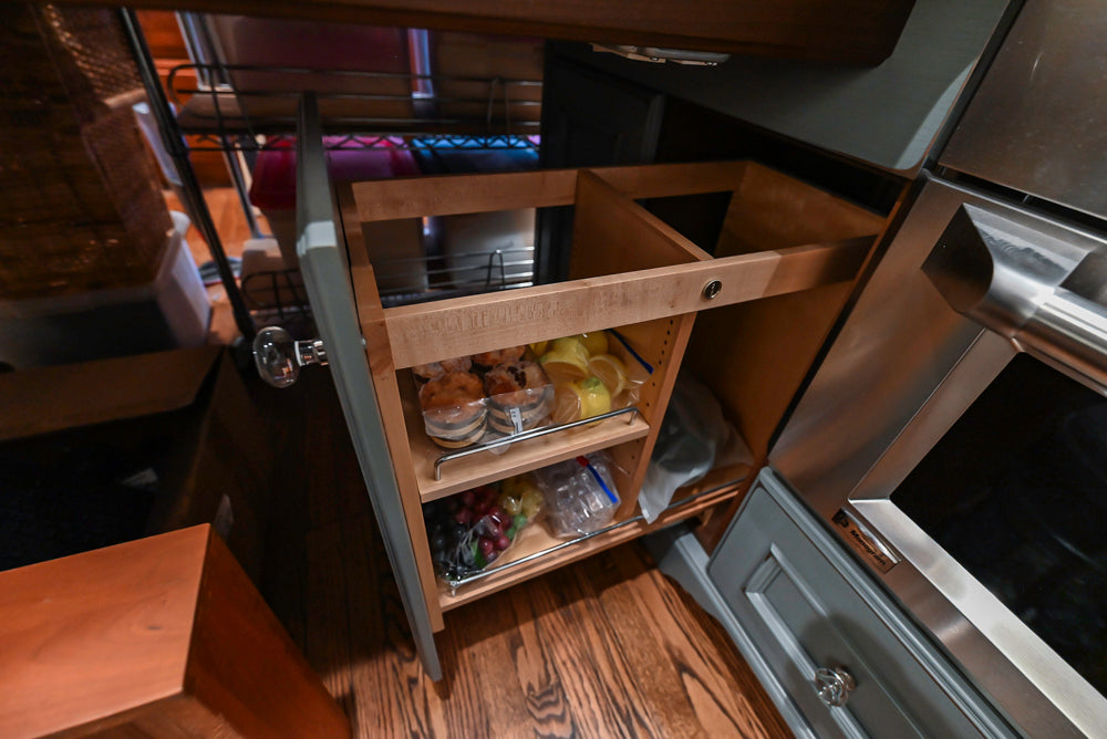Executive Cabinetry Traditional Grey Walnut Kitchen with Marble Countertops & Appliances