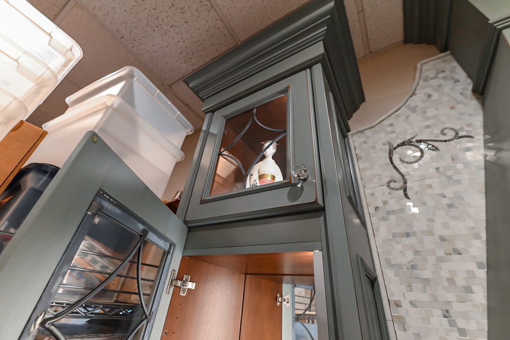 Executive Cabinetry Traditional Grey Walnut Kitchen with Marble Countertops & Appliances