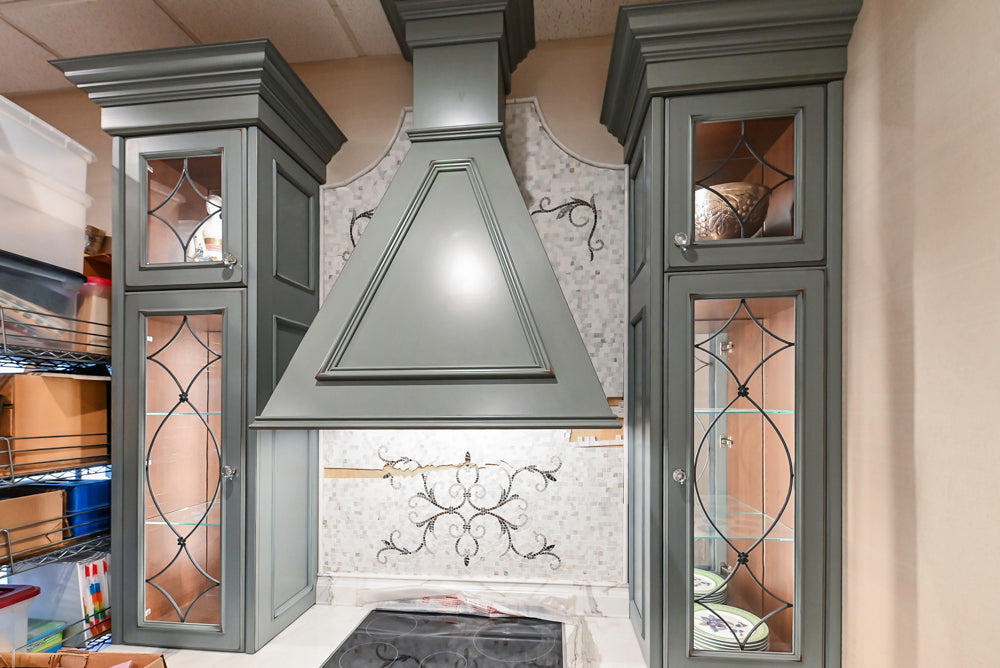 Executive Cabinetry Traditional Grey Walnut Kitchen with Marble Countertops & Appliances