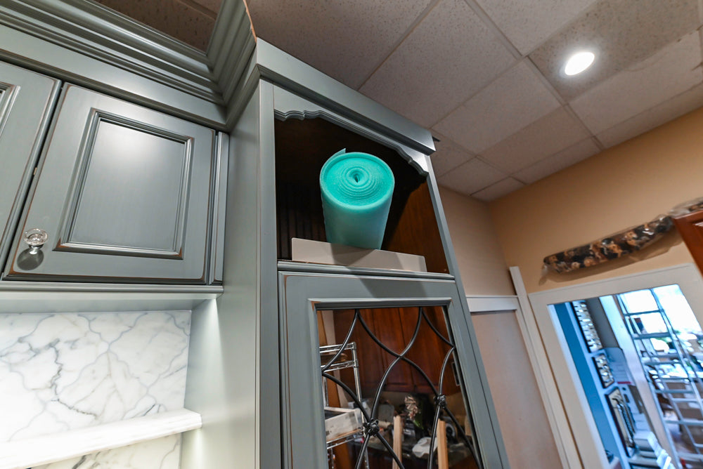 Executive Cabinetry Traditional Grey Walnut Kitchen with Marble Countertops & Appliances