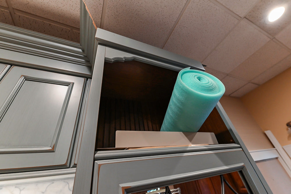 Executive Cabinetry Traditional Grey Walnut Kitchen with Marble Countertops & Appliances