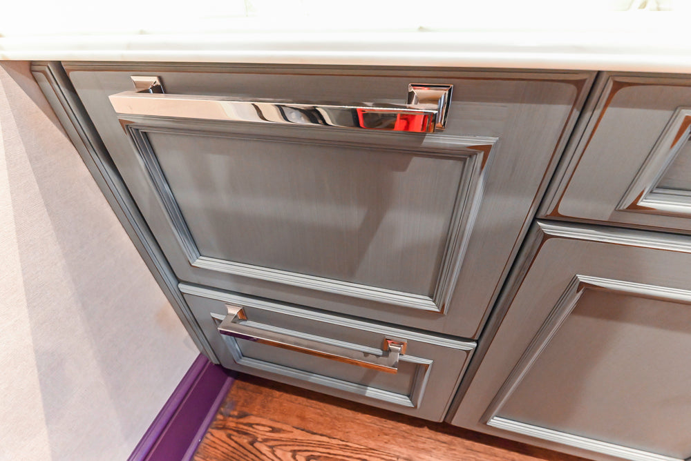 Executive Cabinetry Traditional Grey Walnut Kitchen with Marble Countertops & Appliances