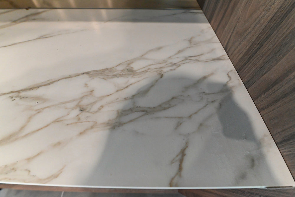 Häcker Modern Wood-Look Paneled Built-In Dry Bar Wall Unit with Storage