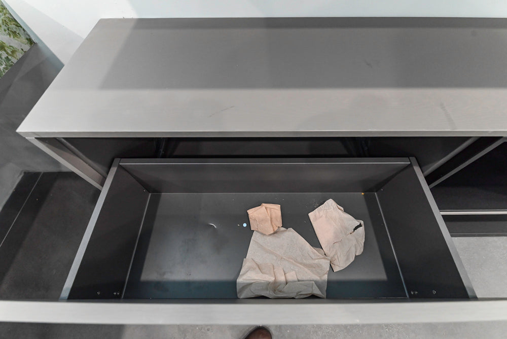 Häcker Modern Matte Grey Wall Mount Floating Buffet