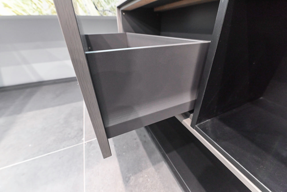 Häcker Modern Matte Grey Wall Mount Floating Buffet