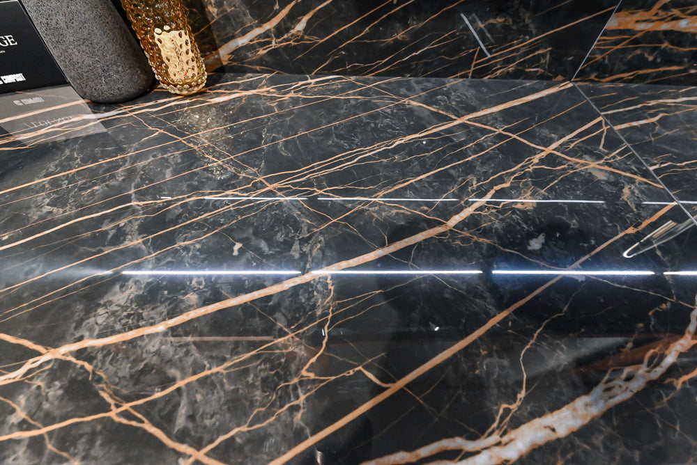 Composit Modern Two Toned Butler's Pantry with Quartz Countertop and Sink