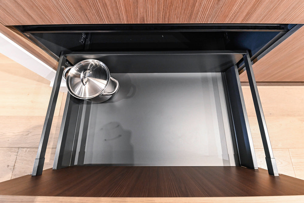 Custom Modern Two Toned Butler's Pantry Wall with Silestone Countertops & Sink