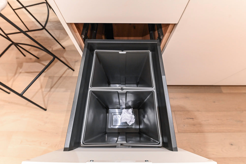 Custom Modern Kitchen with White Oak Look Kitchen Cabinetry with Dekton Countertops