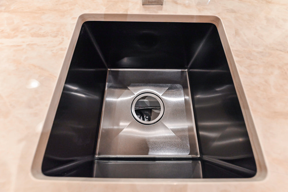 Custom Modern Kitchen with White Oak Look Kitchen Cabinetry with Dekton Countertops