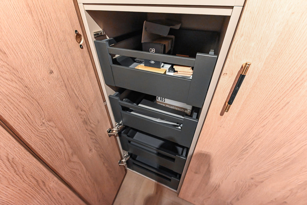 Custom Modern Kitchen with White Oak Look Kitchen Cabinetry with Dekton Countertops