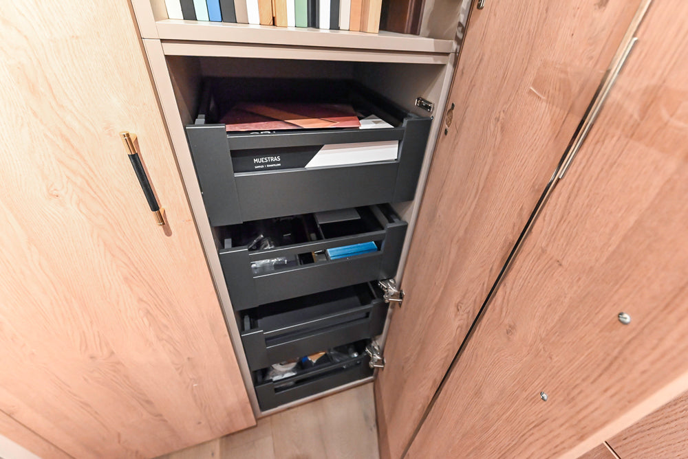 Custom Modern Kitchen with White Oak Look Kitchen Cabinetry with Dekton Countertops