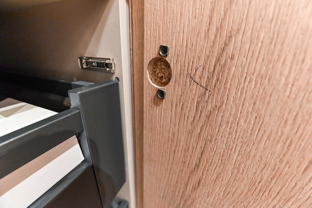 Custom Modern Kitchen with White Oak Look Kitchen Cabinetry with Dekton Countertops